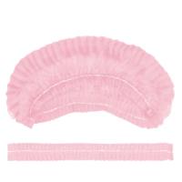 Шапочка одноразовая Шарлотта розовая 100 шт