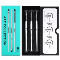 InLei® Набор Профессиональных кистей для ресниц и бровей, упаковка 3шт ART COLLECTION (LEONARDO, VINCENT, PICASSO)