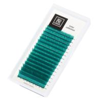 Цветные ресницы BARBARA (изумрудные №1) МИКС