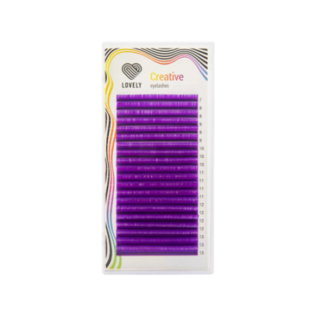 Ресницы фиолетовые (purple) Lovely - 20 линий - MIX