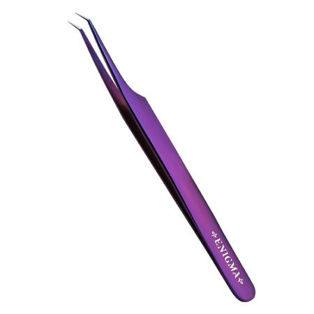Пинцет Мини-L 45° new Enigma (Purple metallic, с ручной заточкой extra-sharp)
