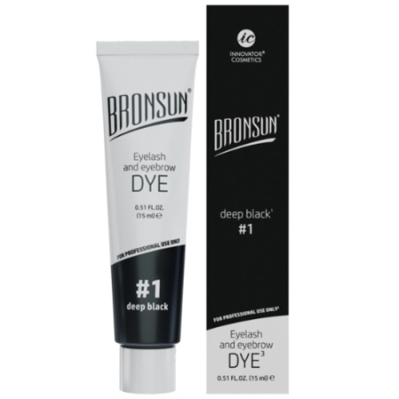 Краска для ресниц и бровей BRONSUN, цвет черный 